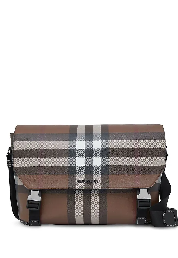 Burberry rutig axelremsväska - Brun