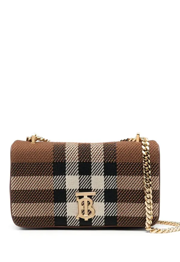Burberry rutig axelväska - Brun
