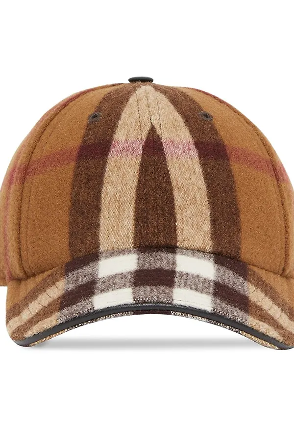 Burberry rutig basebollkeps - Brun
