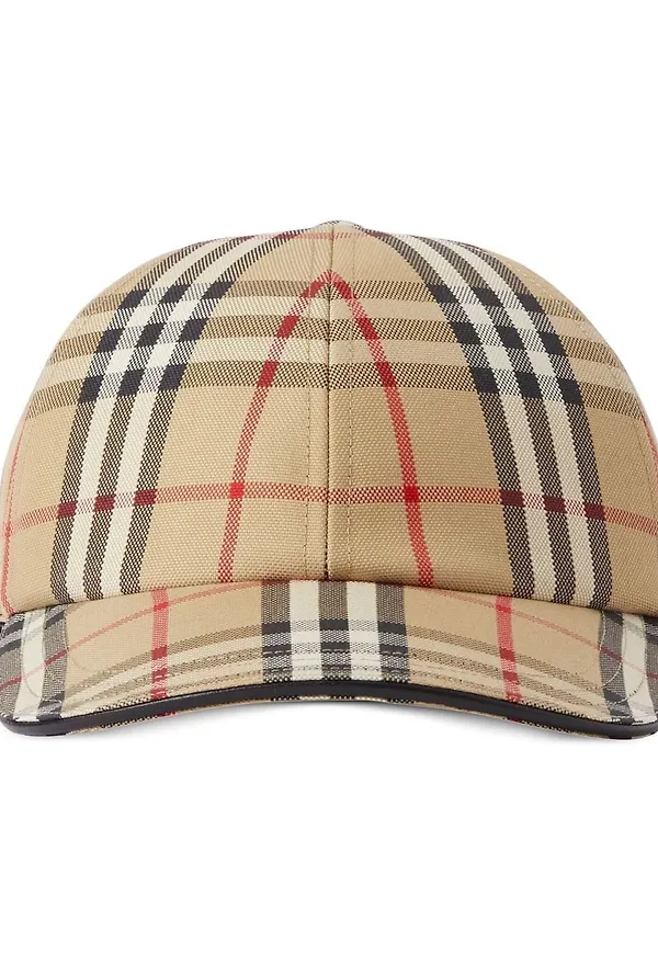 Burberry rutig basebollkeps - Neutral