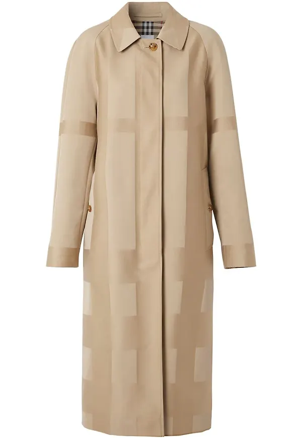 Burberry rutig bilrock i gabardin - Neutral
