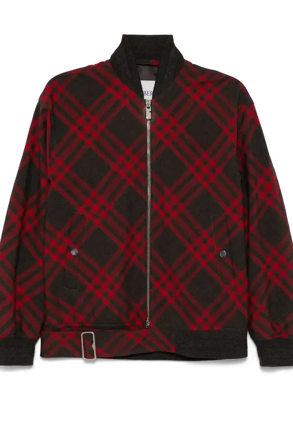 Burberry rutig bomberjacka - Röd