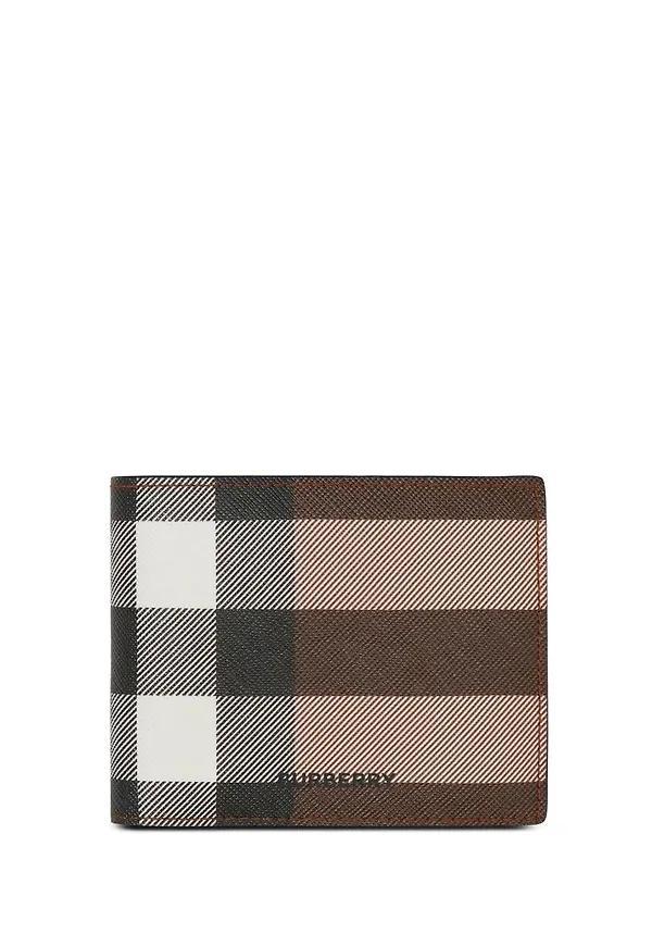 Burberry rutig dubbelvikt plånbok - Brun