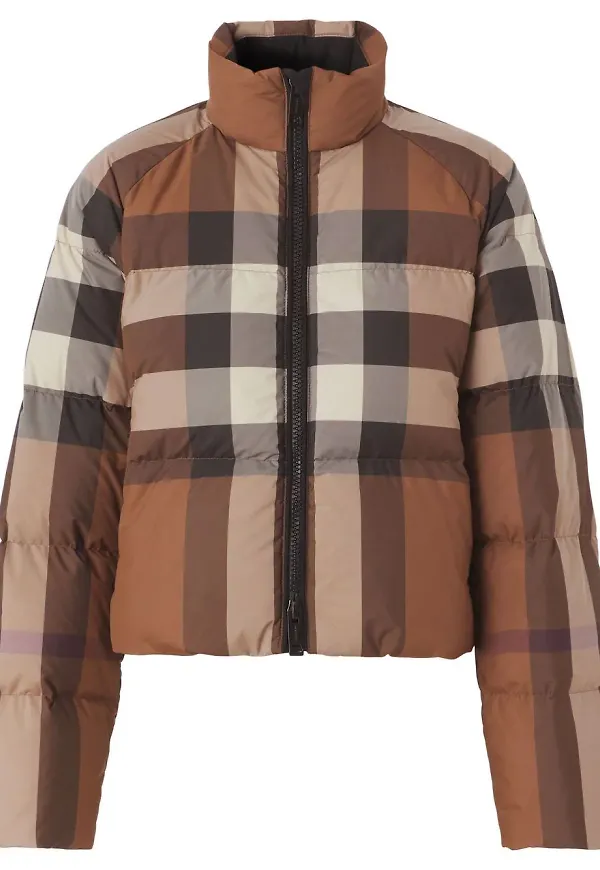 Burberry rutig dunjacka - Brun