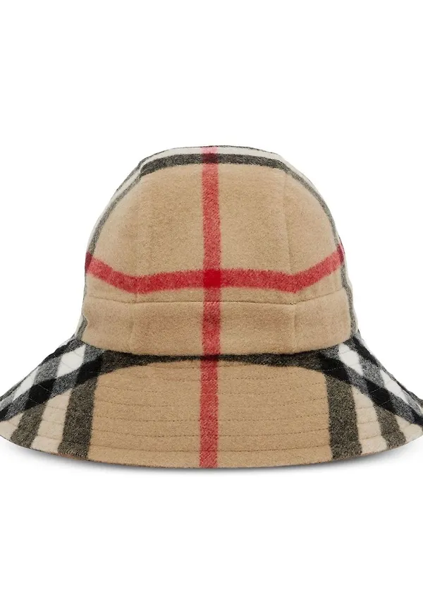 Burberry rutig fiskehatt - Brun