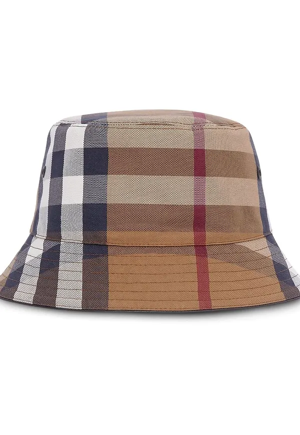 Burberry rutig fiskehatt - Brun