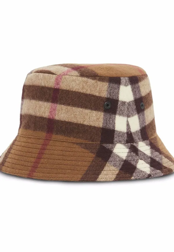 Burberry rutig fiskehatt - Brun