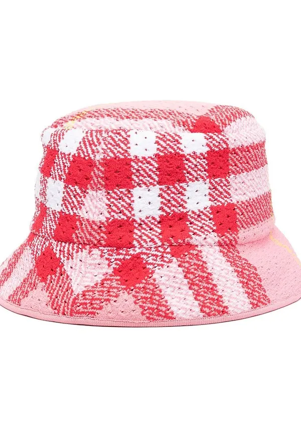 Burberry rutig fiskehatt - Rosa