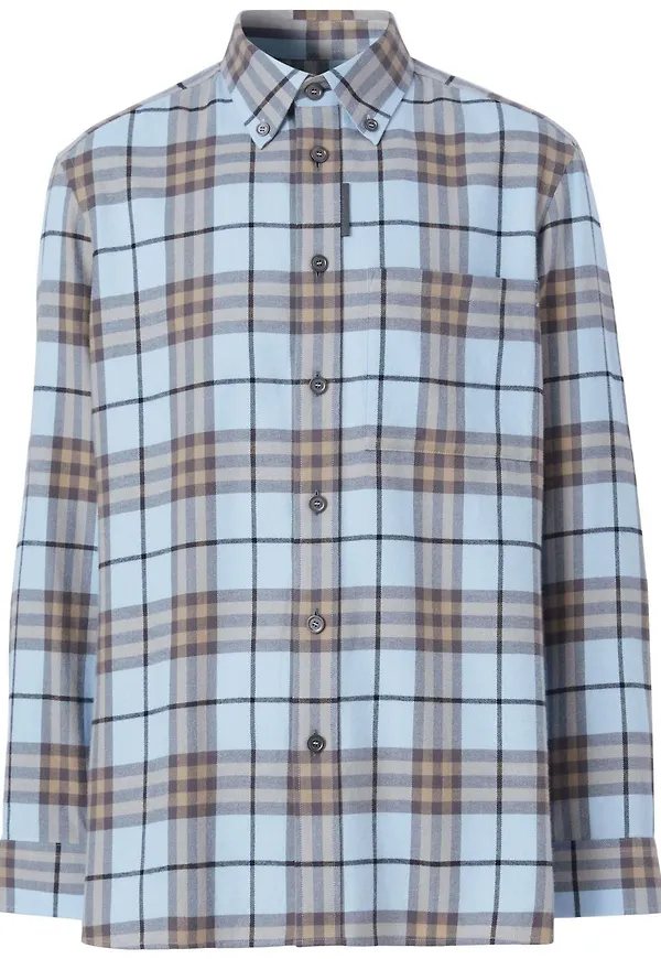 Burberry rutig flanellskjorta - Blå