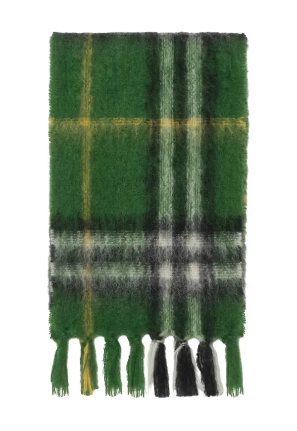 Burberry rutig halsduk i mohair - Grön