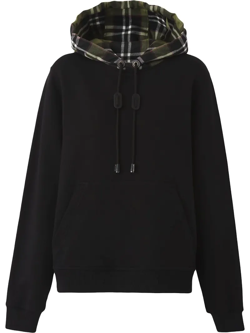 Burberry rutig hoodie - Svart
