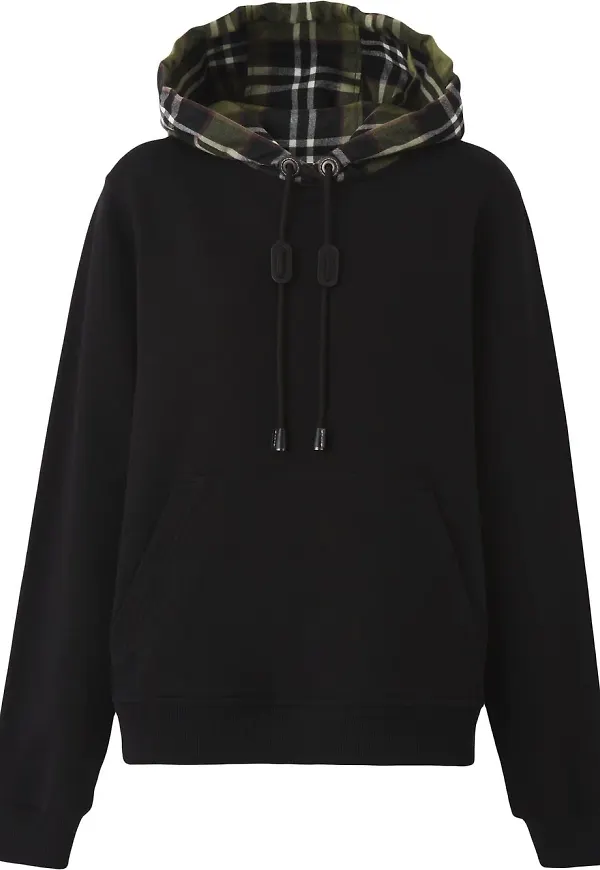 Burberry rutig hoodie - Svart