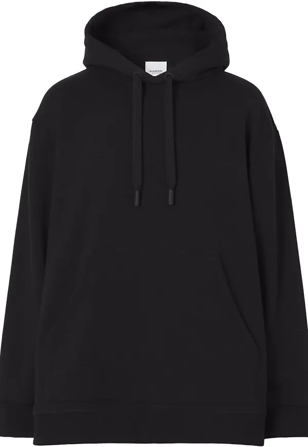Burberry rutig hoodie med dragkedja - Svart