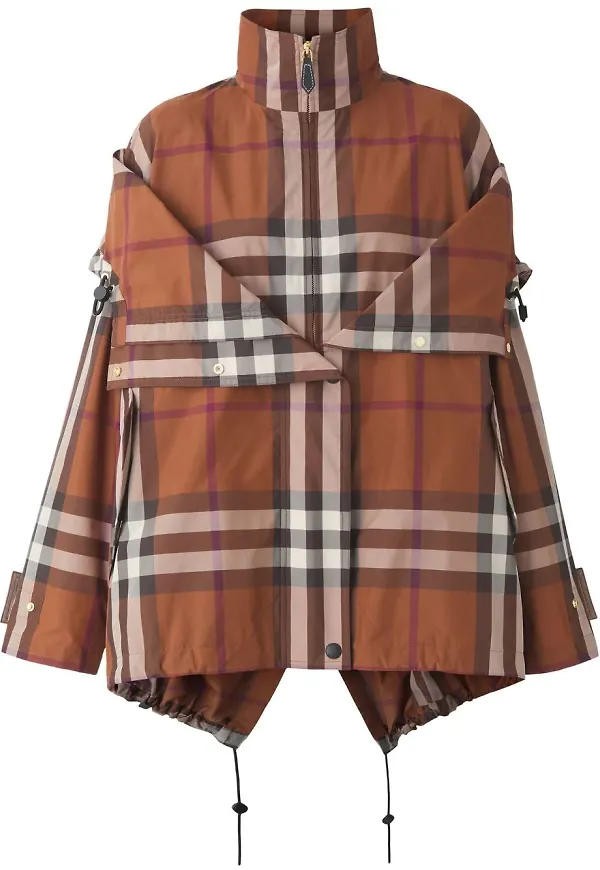 Burberry rutig jacka med huva - Brun