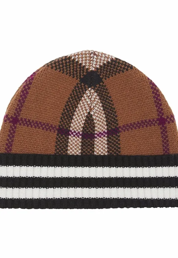 Burberry rutig kashmirmössa - Brun