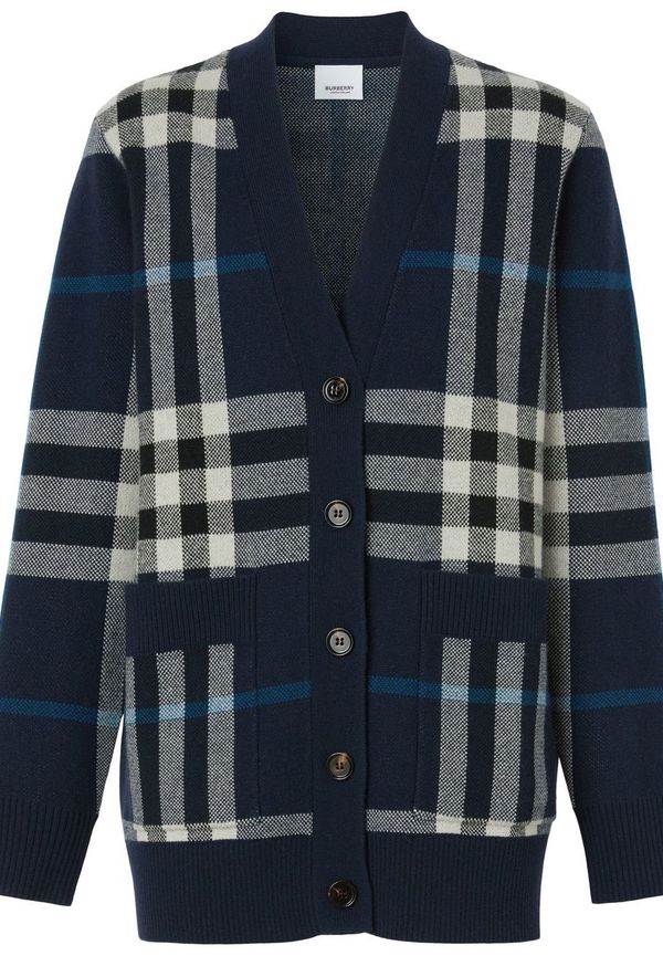 Burberry rutig kofta - Blå