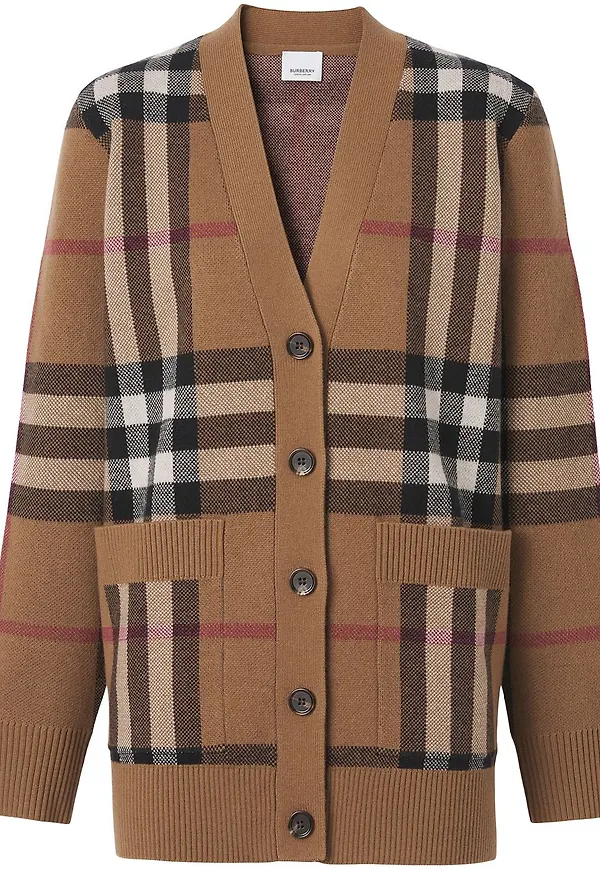 Burberry rutig kofta - Brun
