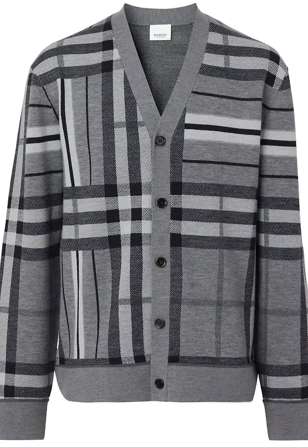 Burberry rutig kofta - Grå