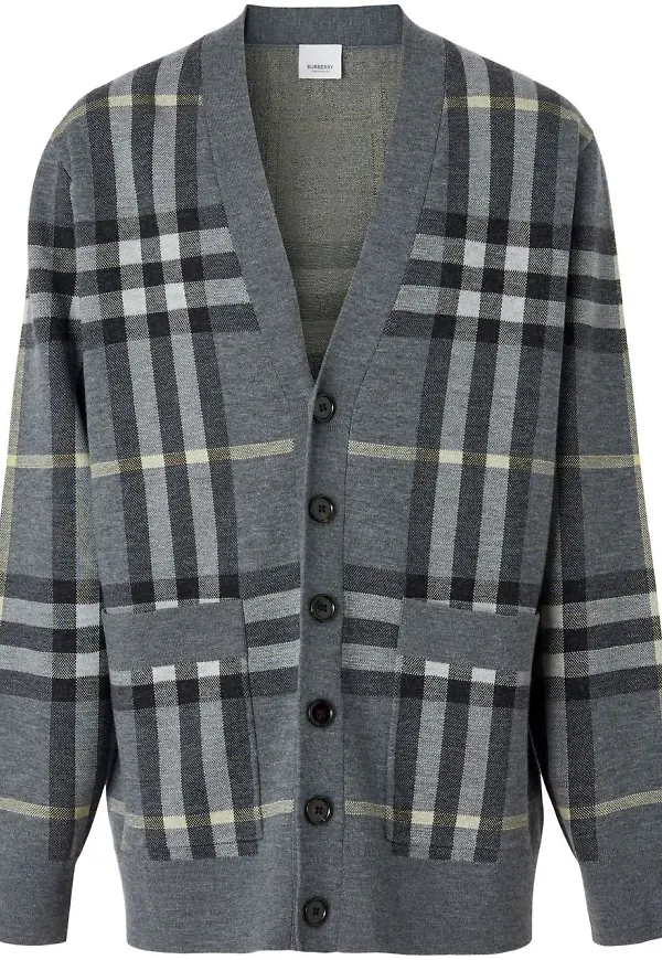 Burberry rutig kofta - Grå
