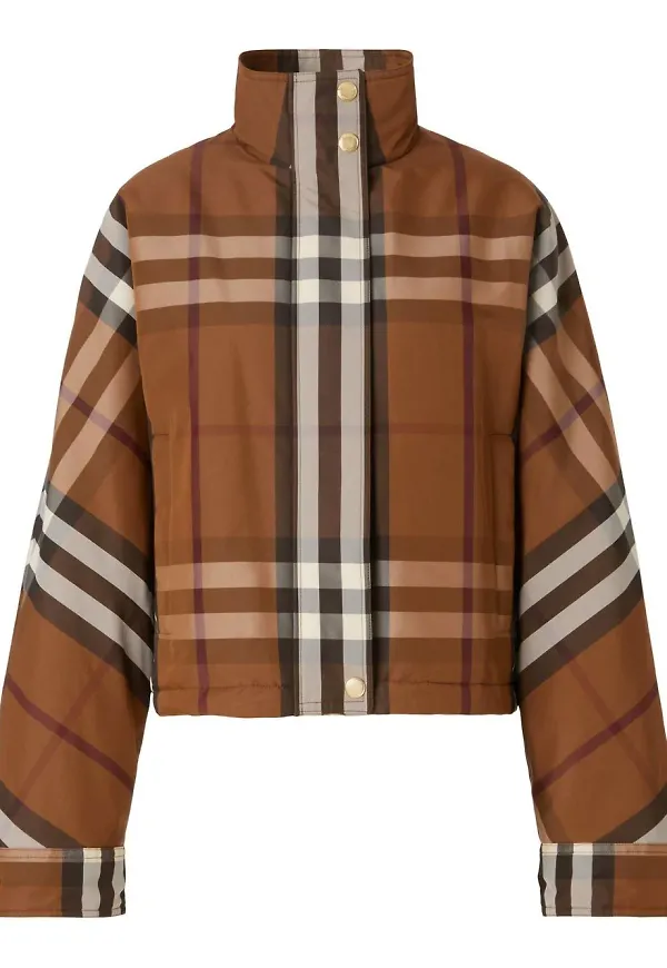 Burberry rutig kort jacka - Brun