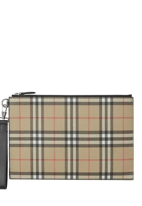 Burberry rutig kuvertväska - Neutral