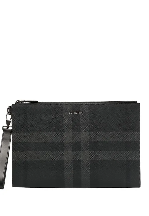 Burberry rutig kuvertväska - Svart