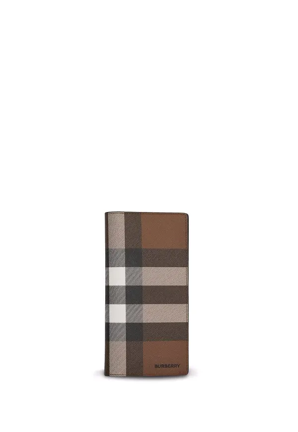 Burberry rutig läderplånbok - Brun