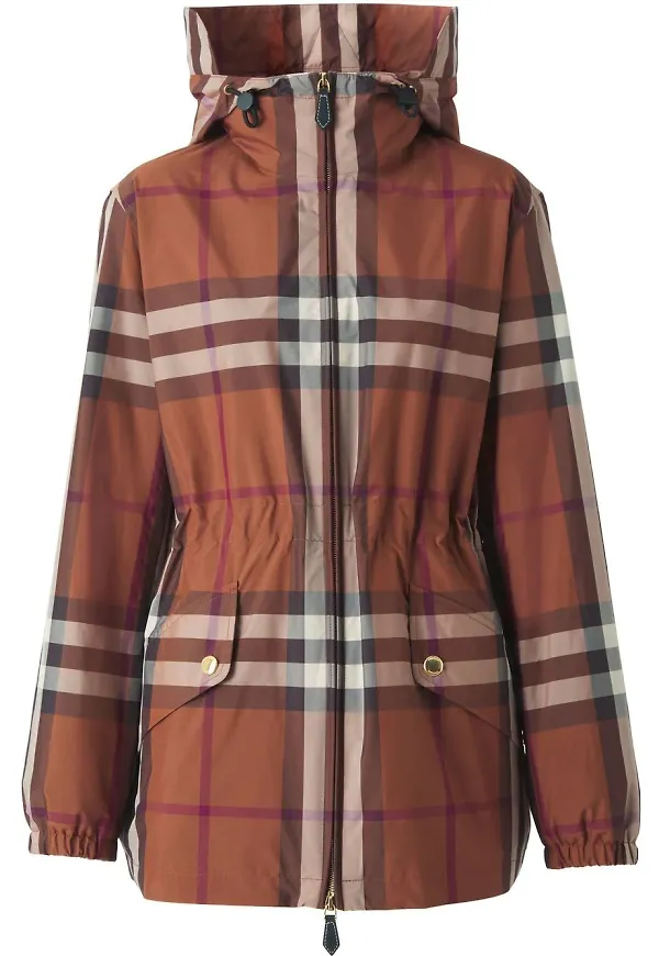 Burberry rutig lättviktsjacka - Brun