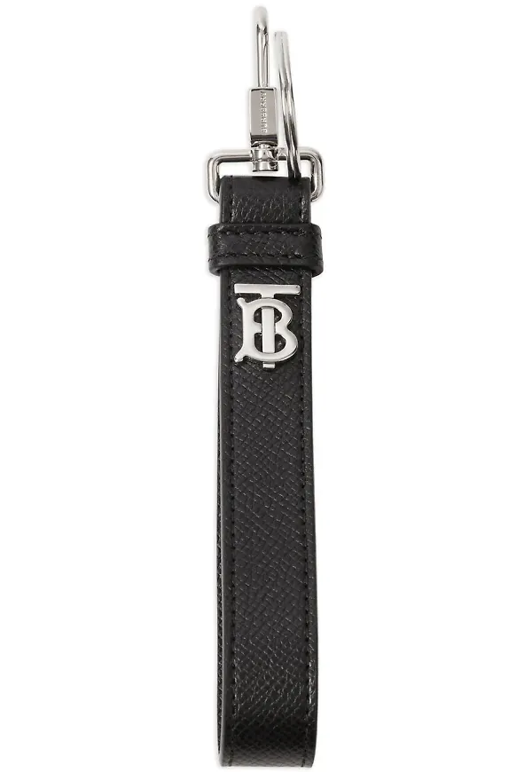 Burberry rutig nyckelring med monogram - Svart