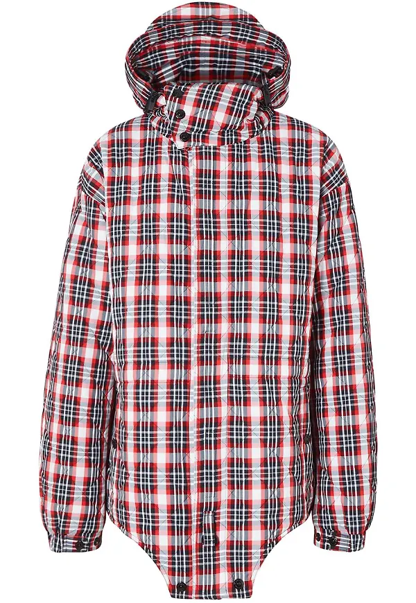 Burberry rutig parkas - Röd
