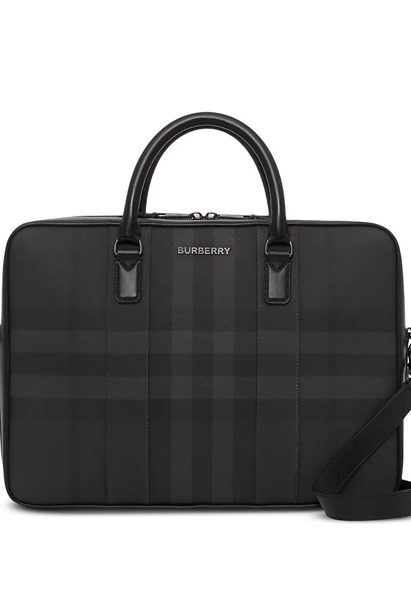 Burberry rutig portfölj - Svart