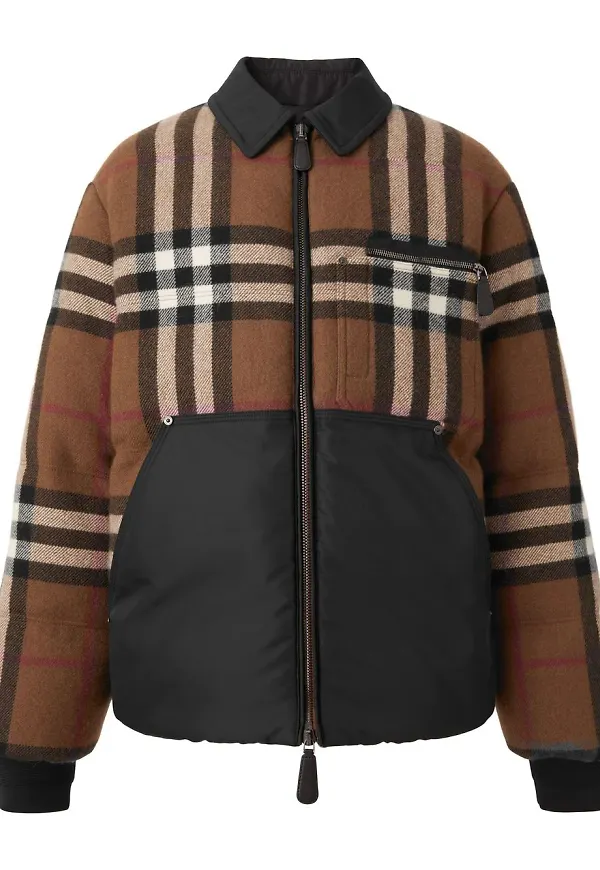 Burberry rutig puffjacka - Brun