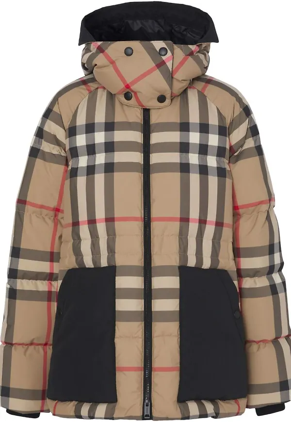 Burberry rutig puffjacka - Brun