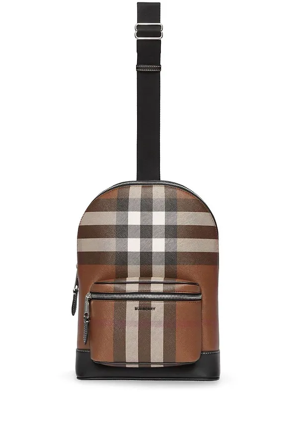 Burberry rutig ryggsäck - Brun