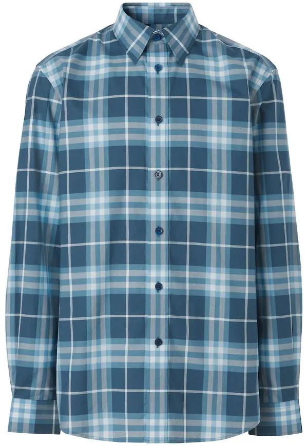 Burberry rutig skjorta - Blå
