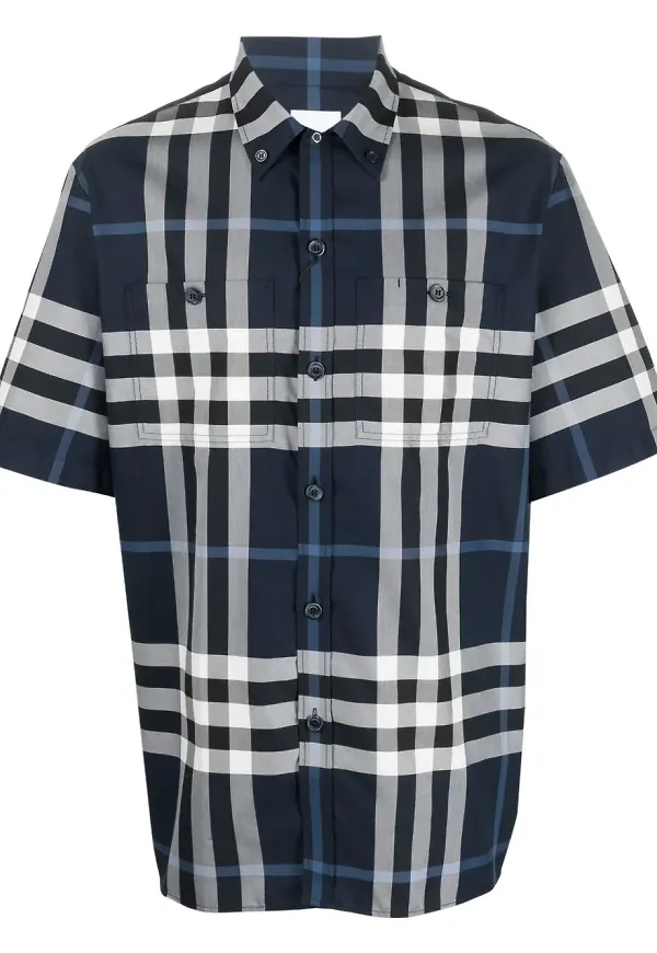 Burberry rutig skjorta - Blå