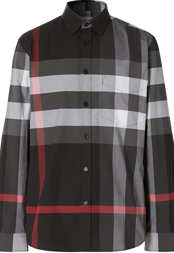 Burberry rutig skjorta - Grå