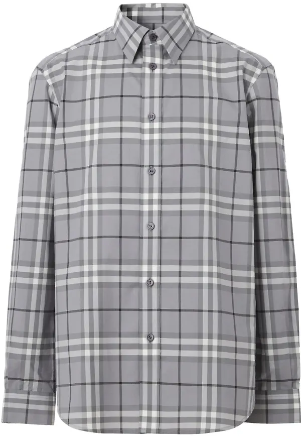 Burberry rutig skjorta - Grå