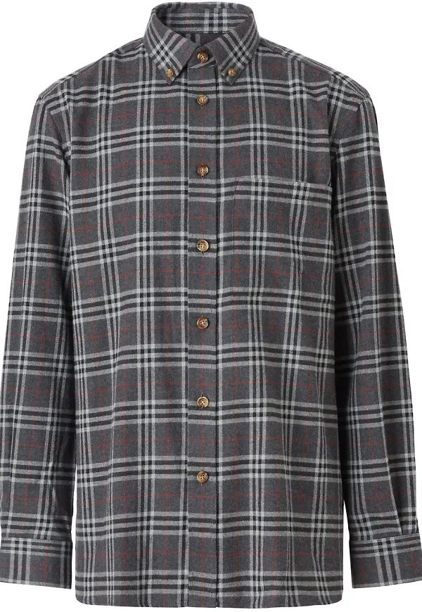 Burberry rutig skjorta - Grå