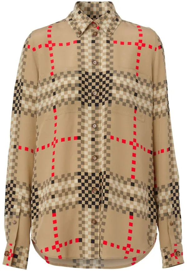 Burberry rutig skjorta - Neutral