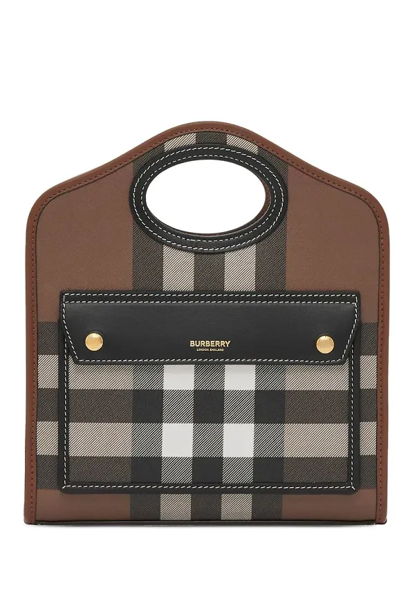 Burberry rutig totebag - Brun