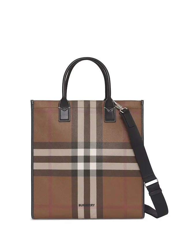 Burberry rutig totebag - Brun