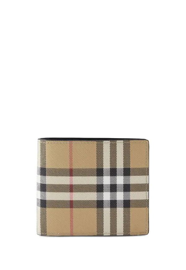 Burberry rutig vikt plånbok - Neutral