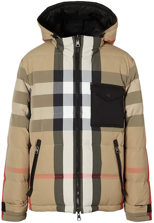 Burberry rutig vändbar puffjacka - Neutral