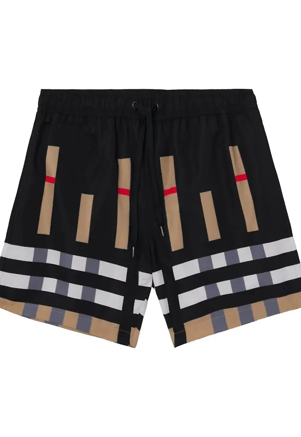 Burberry rutiga badbyxor - Neutral