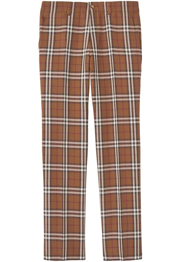 Burberry rutiga finbyxor - Brun