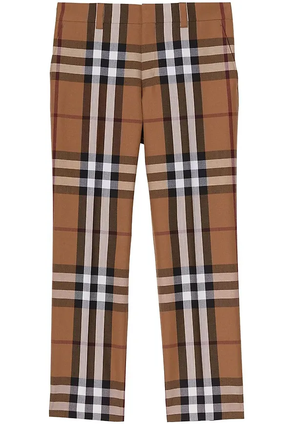 Burberry rutiga finbyxor - Brun