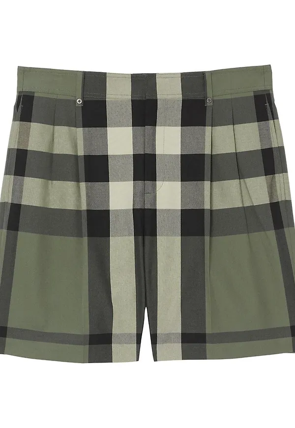 Burberry rutiga finshorts - Grön