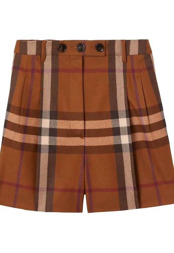 Burberry rutiga flanellshorts - Brun