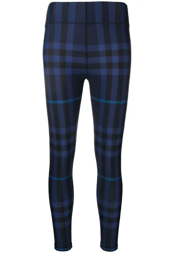 Burberry rutiga leggings i stretch - Svart